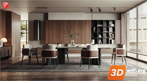 Dining Table Set Skp Files